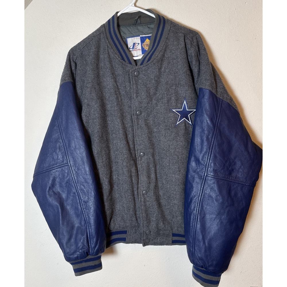 Vintage Dallas Cowboys Varsity Jacket XL Logo Athletic Wool Leather  NFL